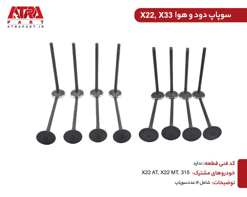 سوپاپ دود و هوا ام وی ام 315-477F-1007011-X22-دست کامل {16عددی} - Image 2