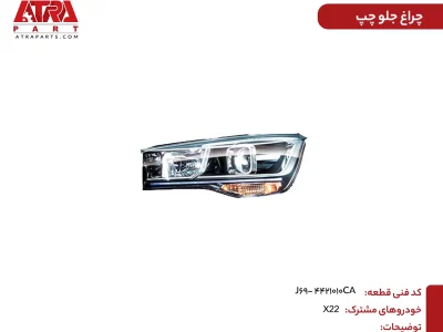 چراغ جلو چپ ام وی ام MVMX22 کد فنی J69-4421010CA