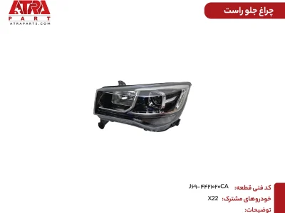 چراغ جلو راست MVMX22 کد فنی J69-4421020CA