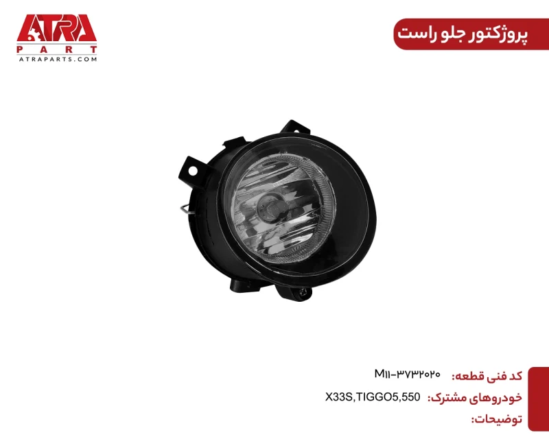 پروژکتور جلو راستTIGGO7,MVMX33S,TIGGO5 کدفنی M11-3732020 - Image 2